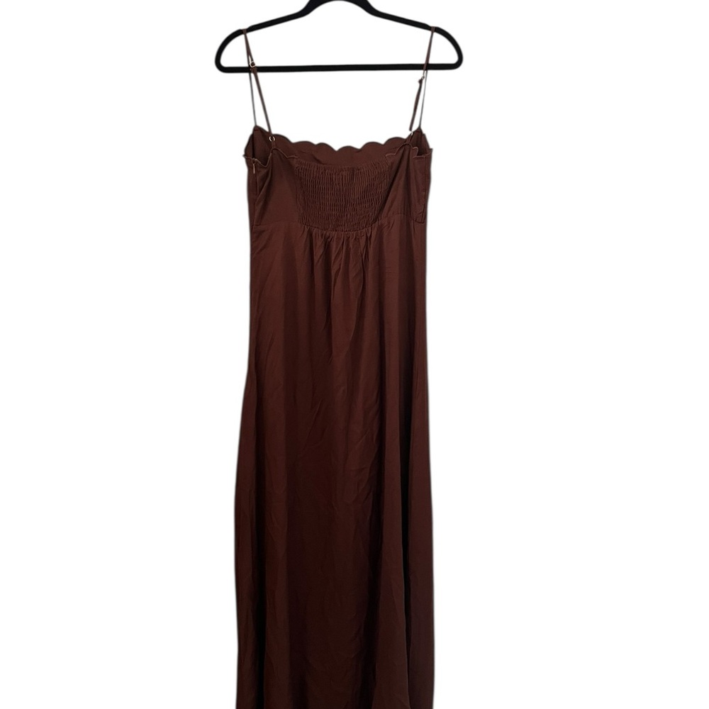 Petal & Pup Chocolate Brown Linen Maxi Dress - Picture 4 of 5